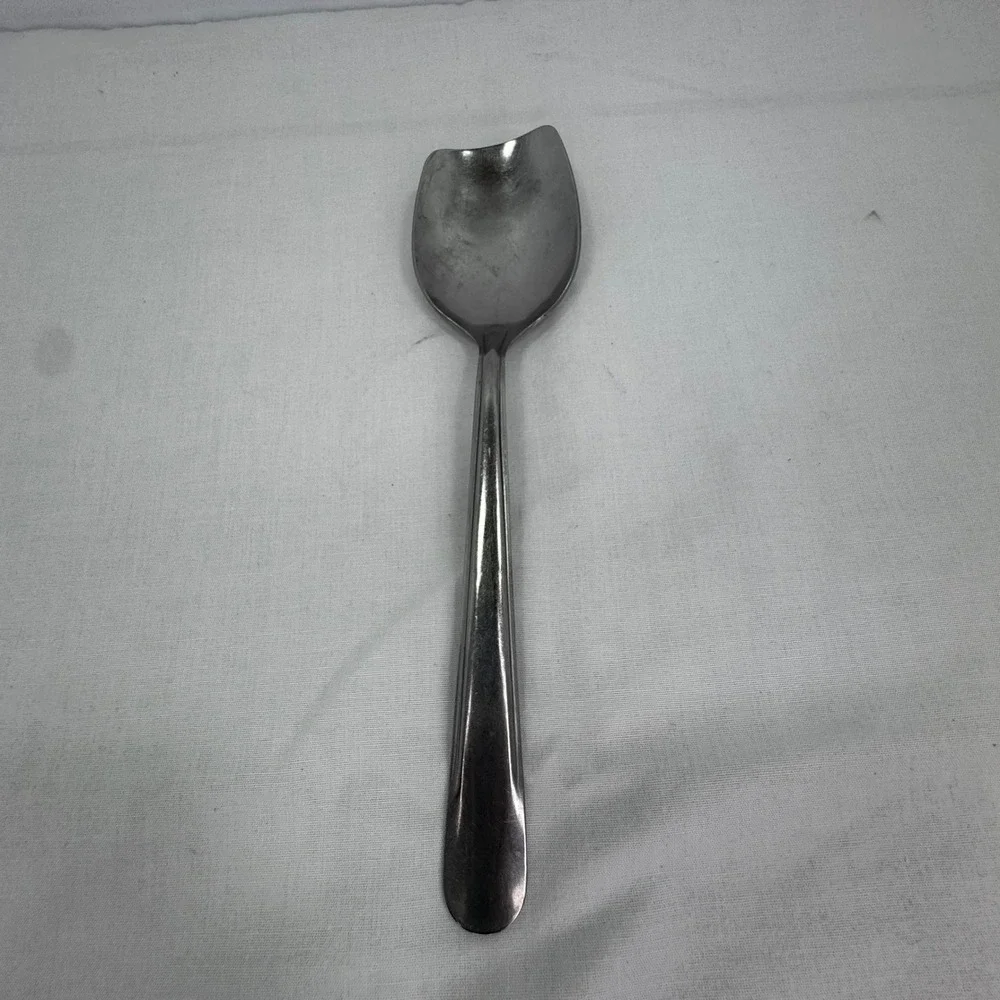 1960s Stainless Steel Ice Cream Spade Spoon Square Tip Dessert Scraper 8.5 Inch